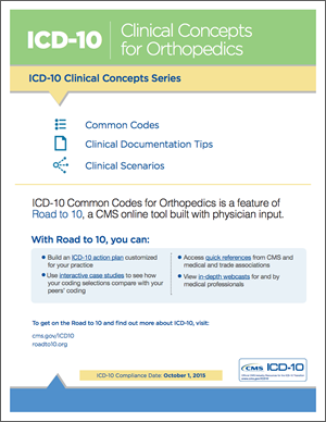 CMS ICD-10 Clinical Concepts for Orthopedics